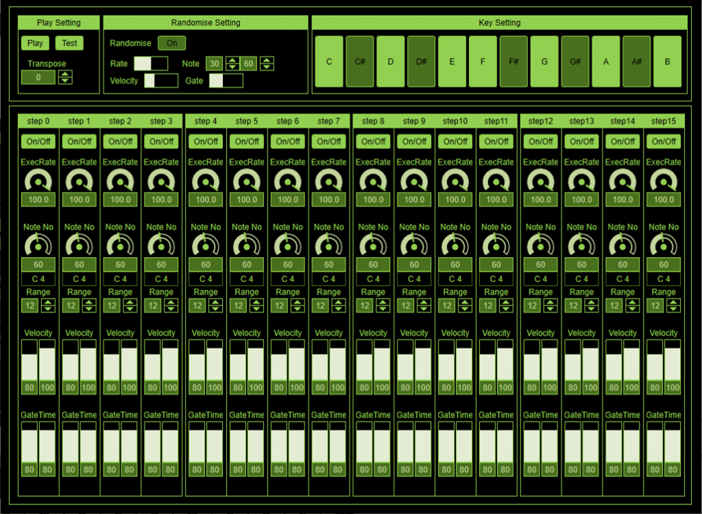 シンプルステップシーケンサー – Utsbox Simple Sequencer | C++でVST作り